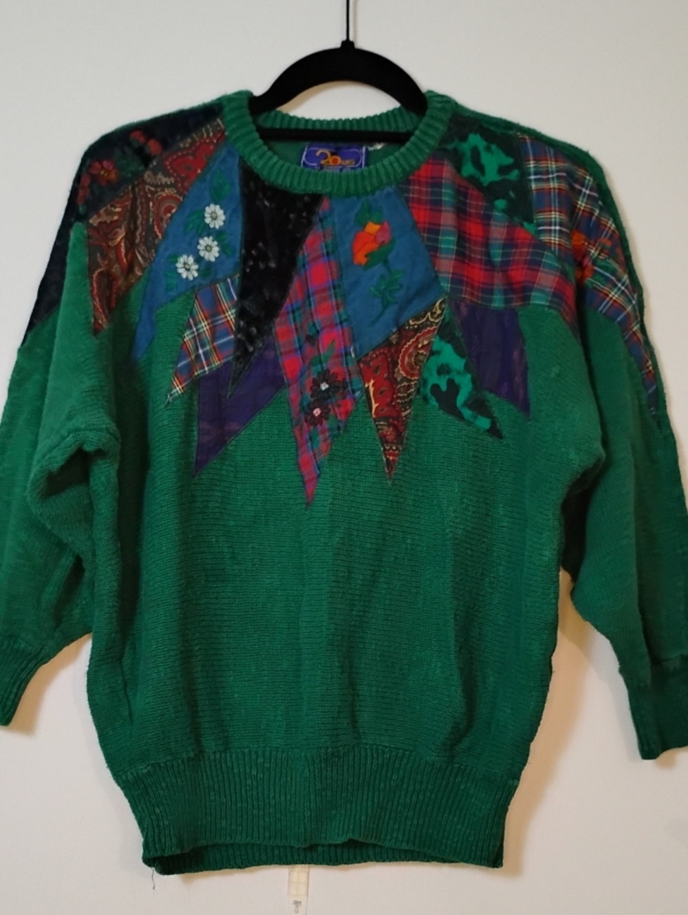 Vintage Knitted Patchwork Sweater